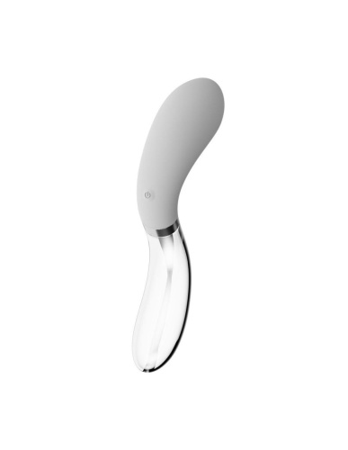 Orion Glass Vibrator 2 - Уникальный стеклянный вибратор, 8.5х3.4 см (белый)
